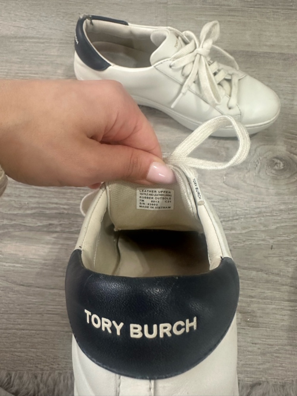 Tory Burch White Sneakers - Picture 4 of 7